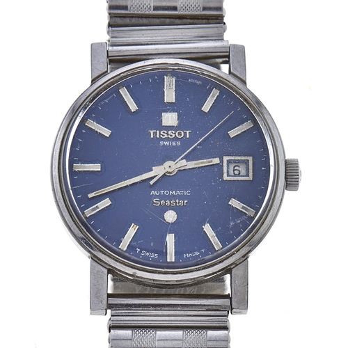 Appraisal: A Tissot stainless steel self winding gentleman's wristwatch Seastar blue