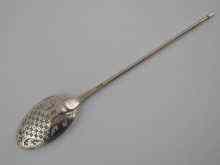 Appraisal: A Georgian silver motespoon with crosslets and scrolls by William