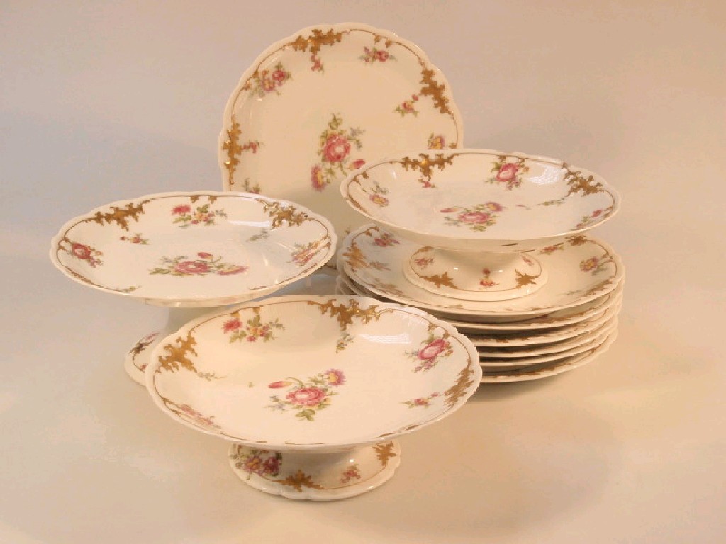 Appraisal: A Limoges porcelain dessert service