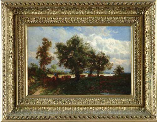 Appraisal: FREDERICK RONDEL American - LANDSCAPE PASTORAL Fine unsigned oil on