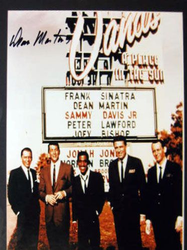 Appraisal: pieces Photographs Signed - The Rat Pack Sinatra Frank Color