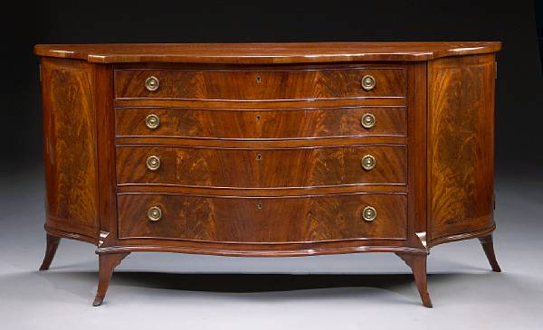 Appraisal: A George III style mahogany side cupboard second half th