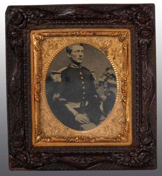 Appraisal: Civil War Gutta Percha Framed Tintype Condition Excellent Size -