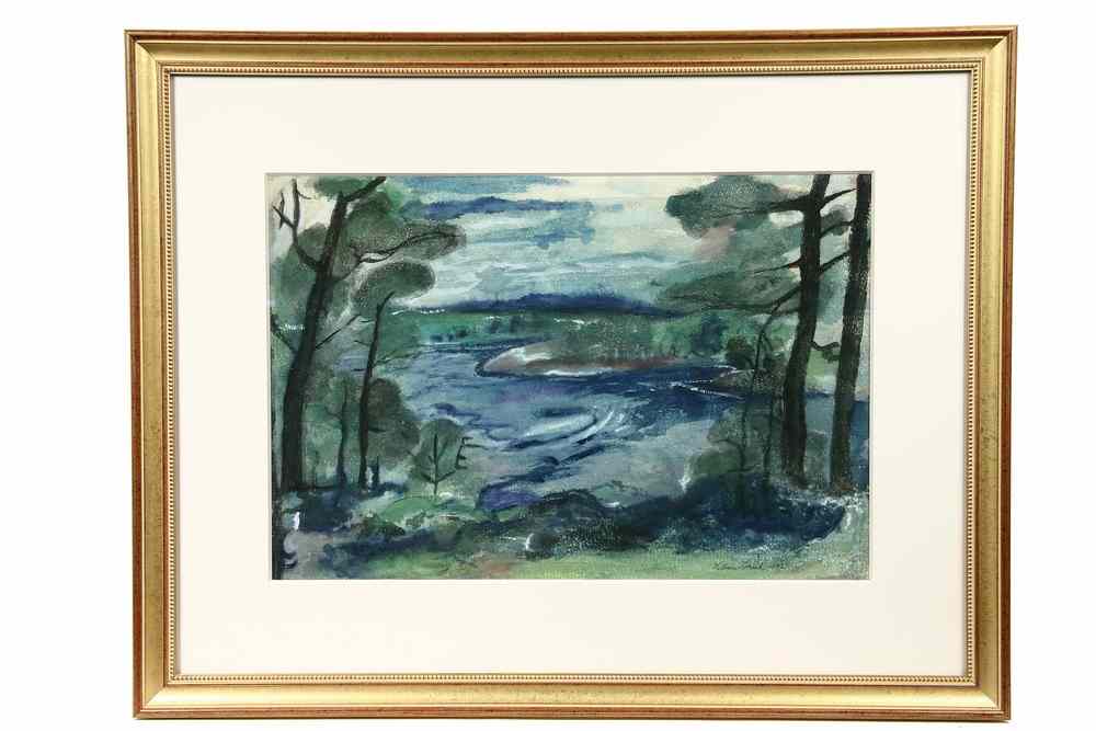 Appraisal: WATERCOLOR - Maine Inlet by William Zorach NY CA -