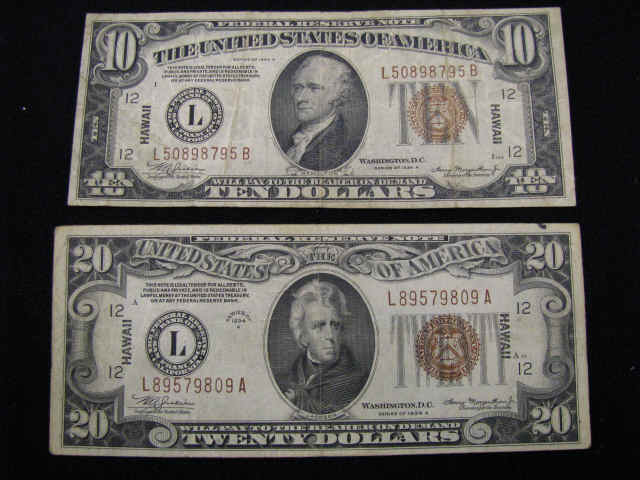 Appraisal: -A Hawaii Federal Reserve Notes World War II emergency issue