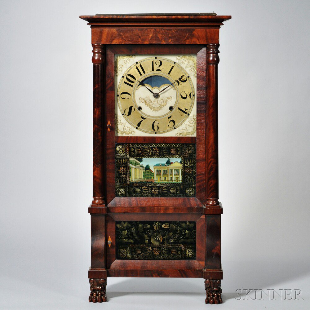 Appraisal: Birge Mallory and Company Double Decker Shelf Clock Bristol Connecticut