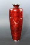 Appraisal: JAPANESE ENAMEL VASE - Ovoid Form Vase in clear red