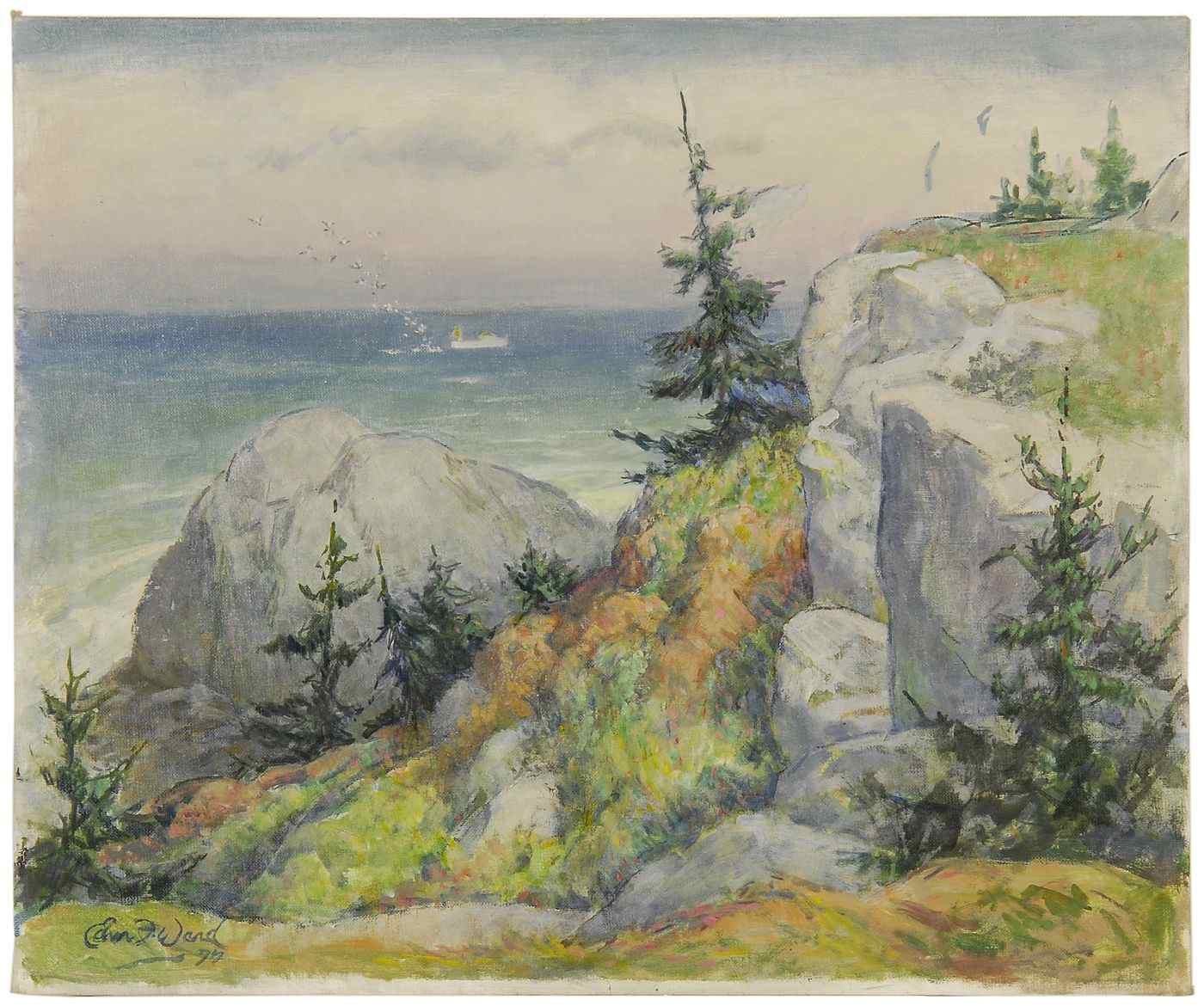 Appraisal: EDMUND FRANKLIN WARDAmerican - Rocky coastal scene Signed lower left