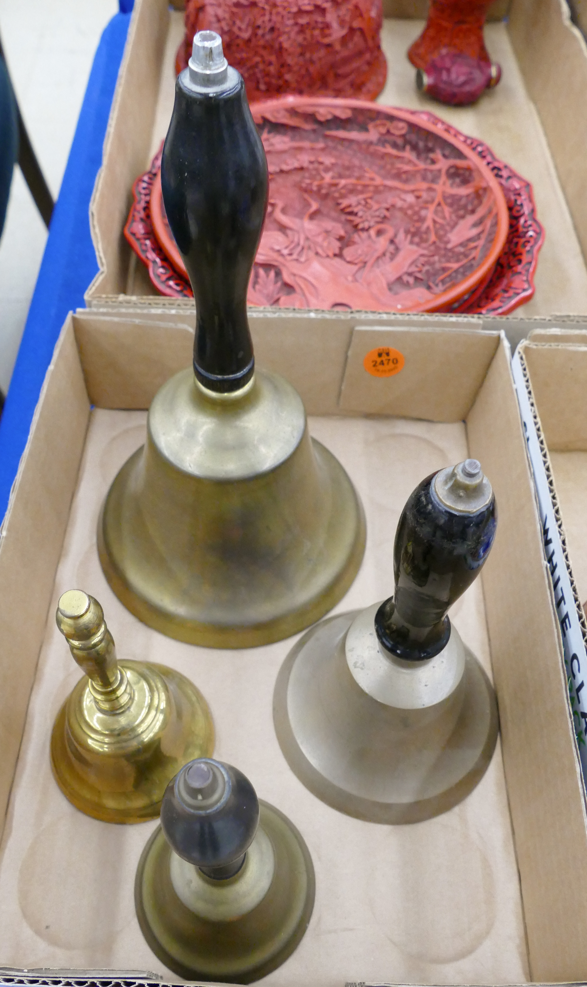 Appraisal: Box Old Brass Graduated Bells