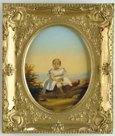 Appraisal: UNSIGNED American th Century PORTRAIT OF A LITTLE GIRL Oil