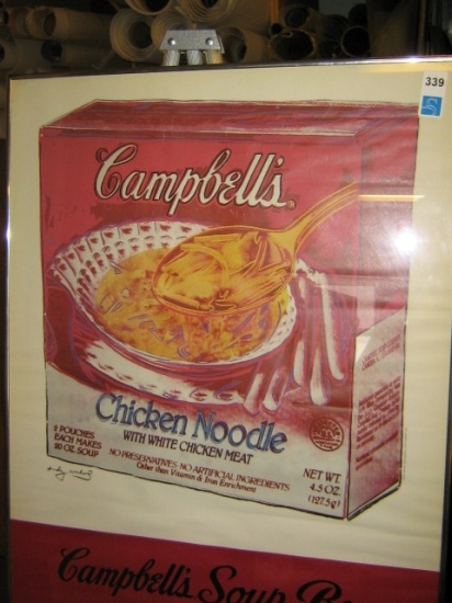 Appraisal: ANDY WARHOL after Campbell's Soup Box Offset color lithograph x