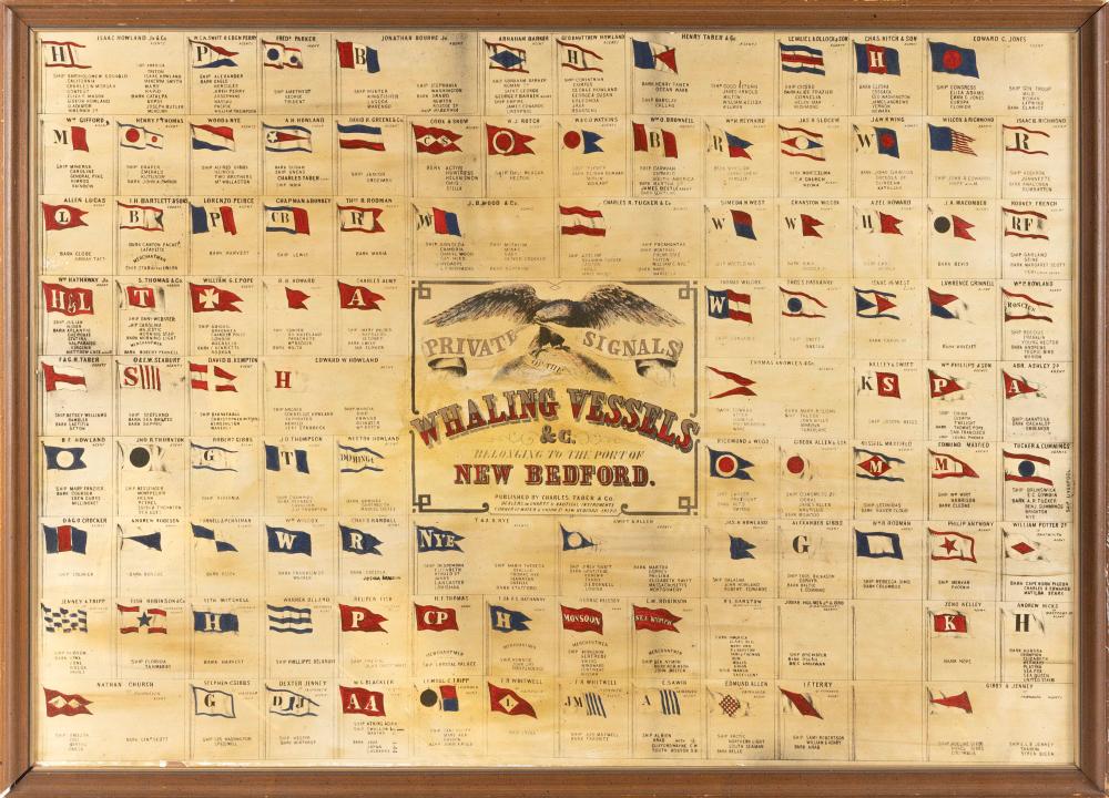 Appraisal: PRINT PRIVATE SIGNALS OF THE WHALING VESSELS C BELONGING TO