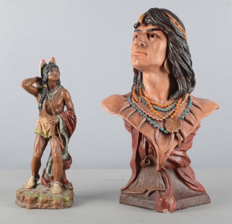 Appraisal: Lot Of Native American Indian Sculptures Including - Universal Statuary