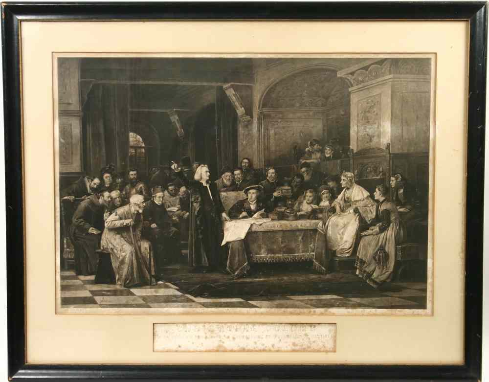 Appraisal: PHOTOGRAVURE - 'Christophe Colomb a la Cour de Ferdinand le