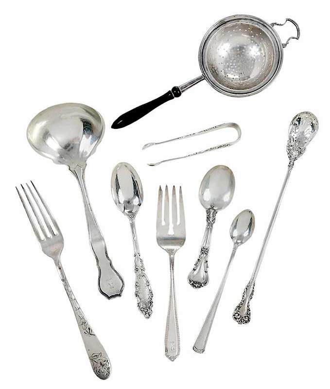 Appraisal: Group of Silver Flatware including pieces sterling Gorham Chantilly child's