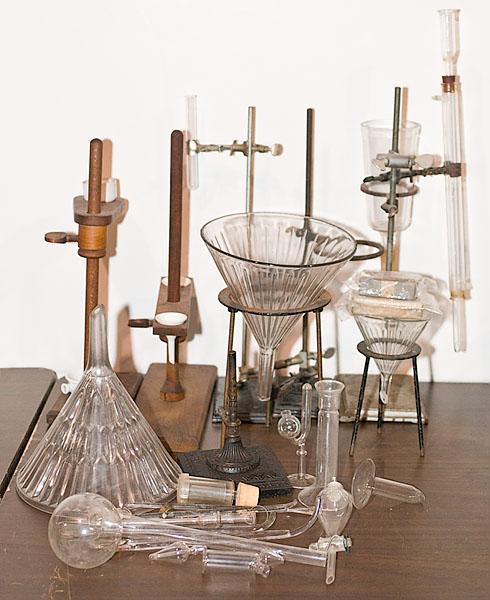 Appraisal: LARGE LOT OF LABORATORY EQUIPMENT includes pieces of glass objects