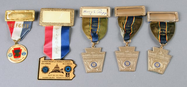 Appraisal: American Legion department of Pa convention badges from