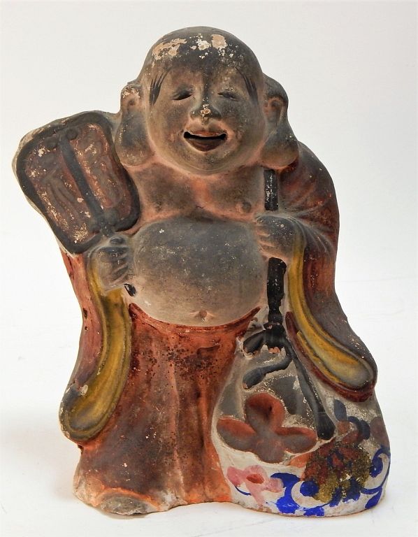 Appraisal: Chinese Terracotta Pottery Buddha Budai God Figure China Early th