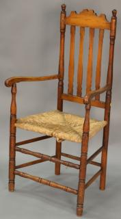 Appraisal: Bannister back armchair ended out late th early th century