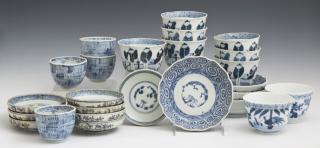 Appraisal: Group of Twenty-Five Pieces of Oriental Blue and White Porcelain