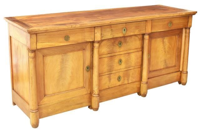 Appraisal: French Empire style sideboard th c long rectangular case fitted