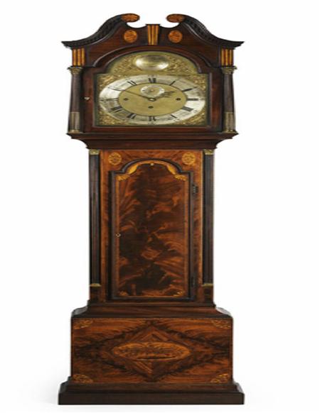 Appraisal: A George III mahogany longcase clock the arched inch dial