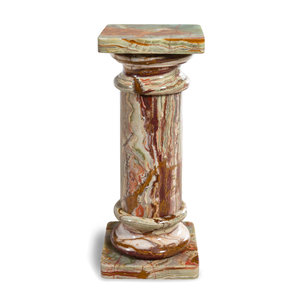 Appraisal: A Carved Onyx Pedestal th Century Height x width of