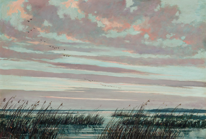 Appraisal: ERIC SLOANE American - Necklace In the Sky oil on