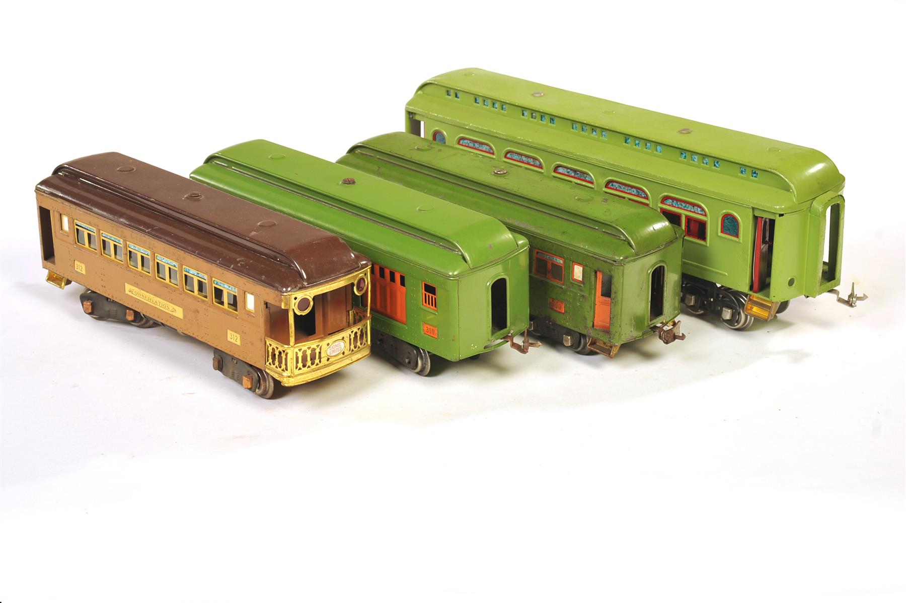 Appraisal: FOUR LIONEL LINES STANDARD GAUGE PASSENGER CARS American st half-