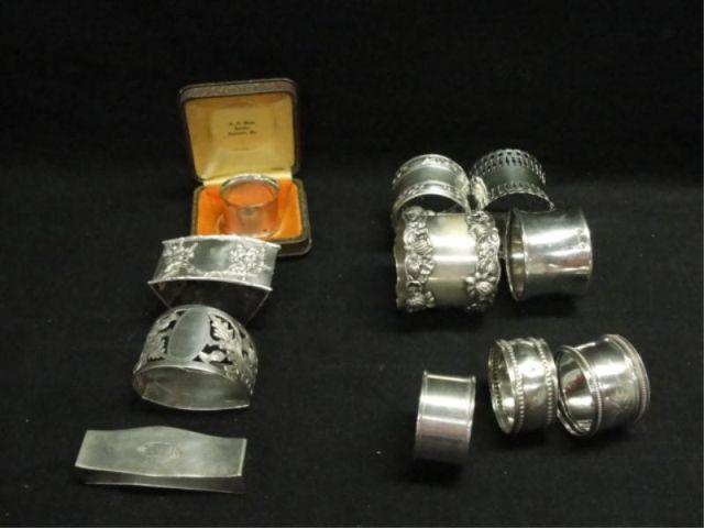 Appraisal: Lot of Assorted Napkin Rings From a New Rochelle home