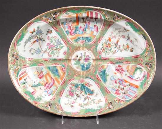 Appraisal: Chinese Export Rose Medallion porcelain well and tree platter third