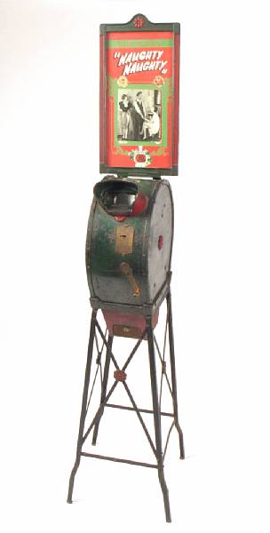 Appraisal: An International Mutoscope Reel Company paint decorated metal arcade peep