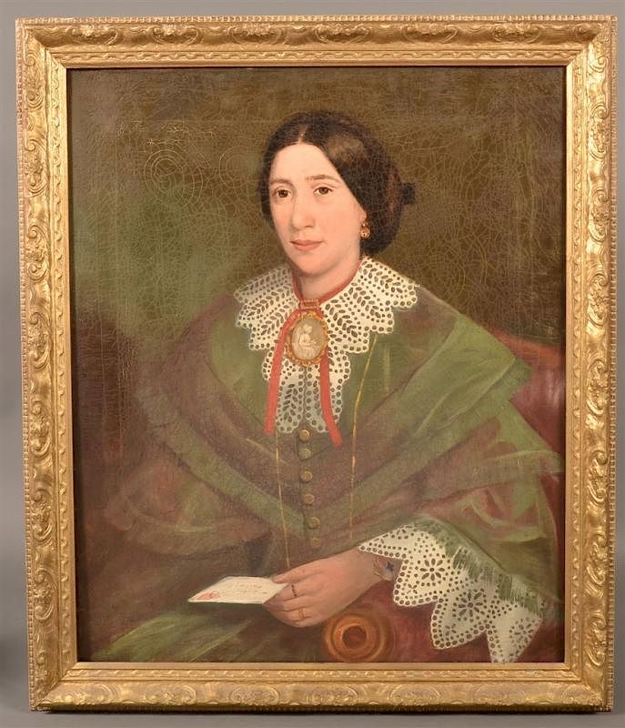 Appraisal: th Century Oil on Canvas portrait Painting of a Woman