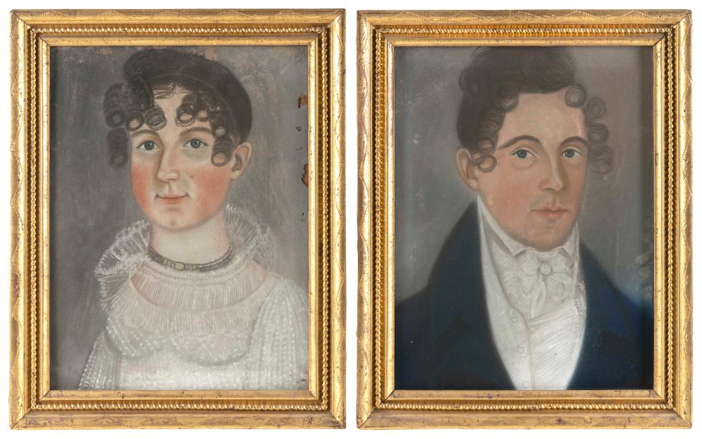 Appraisal: ATTRIBUTED TO WILLIAM M S DOYLE MASSACHUSETTS - PORTRAITS OF