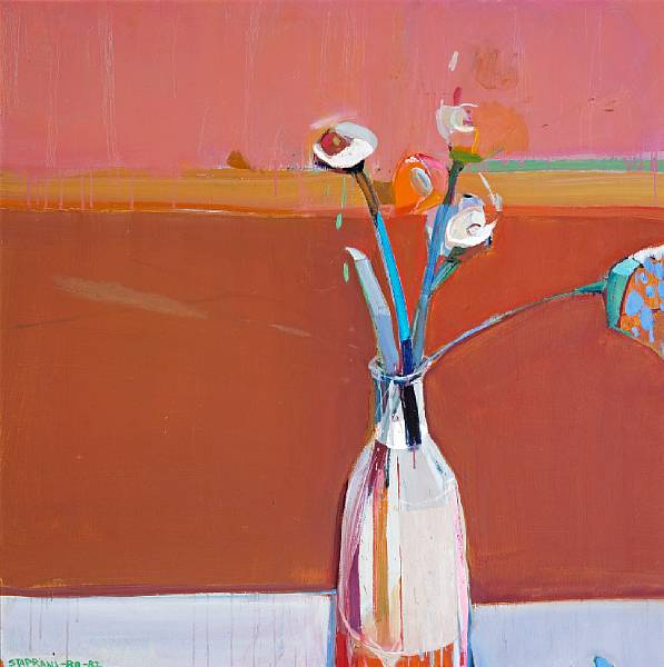 Appraisal: Raimonds Staprans Latvian American born Still Life with Flowers -