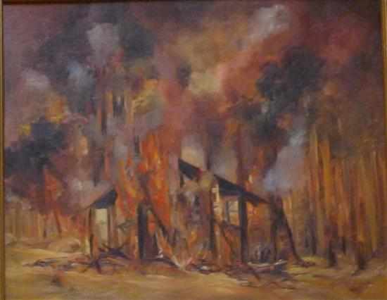 Appraisal: IRENE TAUNT FIRE OIL ON BOARD