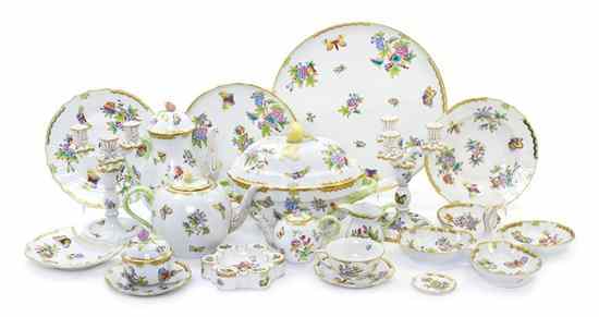 Appraisal: A Herend Porcelain Partial Dinner Service in the Queen Victoria