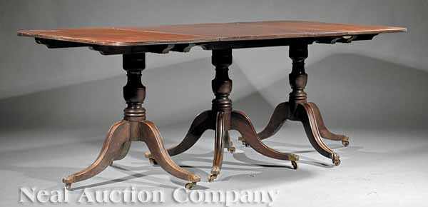 Appraisal: A Regency Mahogany Dining Table c Baltimore D-end top two