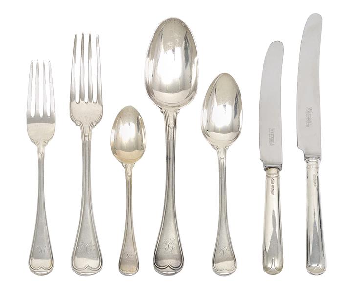 Appraisal: A STERLING SILVER HARLEQUIN FLATWARE SUITE FOR TWELVE TH CENTURY