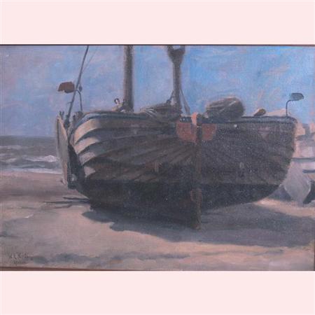 Appraisal: William Edward Norton American - Beached Boat Estimate nbsp nbsp