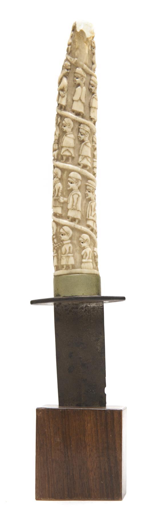 Appraisal: An African Ivory Carving Luango Coast Angola mounted as a