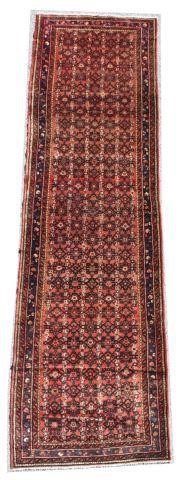 Appraisal: Hand-tied Persian Bijar runner approx ' l ' w