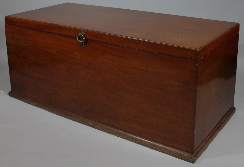 Appraisal: A thC mahogany marriage or silver chest of large proportion