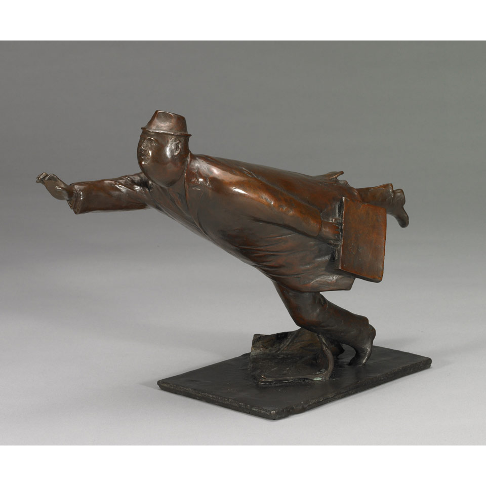 Appraisal: WILLIAM HADD MCELCHERAN FLAT OUT bronze signed dated and numbered