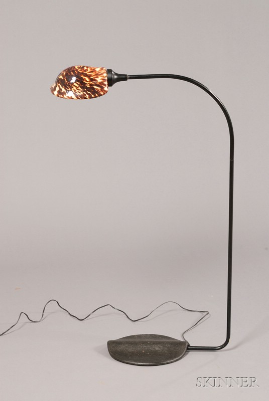 Appraisal: Modern Floor Lamp Metal and art glass Probably California th