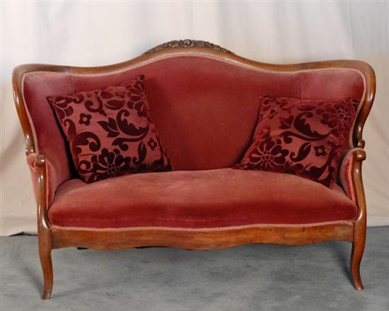 Appraisal: A th C Rococo Revival Settee with a floral carved