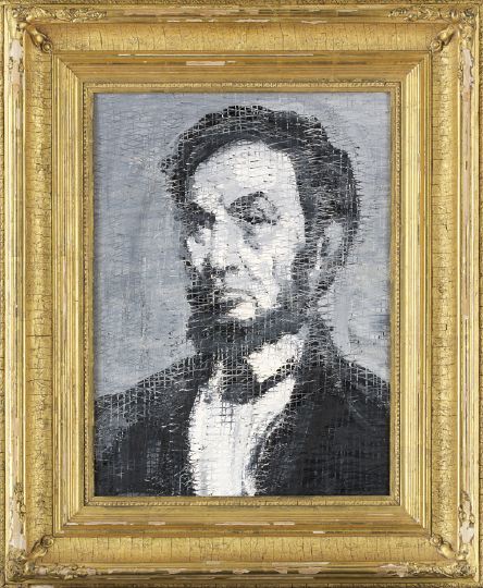 Appraisal: Hunt Slonem American New York b Abraham Lincoln oil on