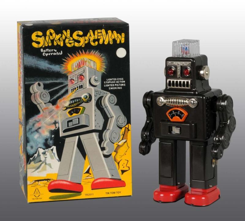 Appraisal: Smoking Spaceman Battery-Operated Robot Toy Description Contemporary Includes original box