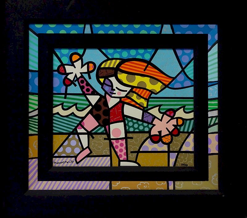 Appraisal: Romero Britto BRAZILIAN Happy Place Romero Britto BRAZILIAN Happy Place