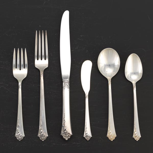 Appraisal: ONEIDA STERLING FLATWARE DAMASK ROSE PATTERN Total pieces of the